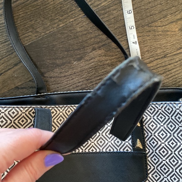 Stella & Dot White and Black Patterned Tote GUC - Picture 9 of 13